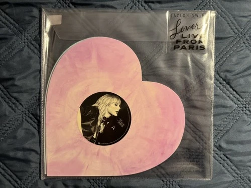 Taylor Swift Lover Live From Paris Original 2023 Heart Blue/Pink Vinyl 1st Press