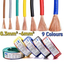 12v 24v Thinwall Single Core Automotive Auto Marine Cable Wire Metre 0.3mm²-6mm²