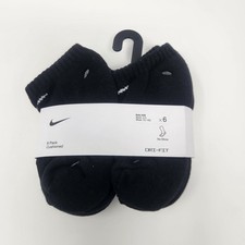 Nike Kids Cushioned No-Show 6-Pack Dri-FIT Socks Black XXS 7C-10C RN0017-023