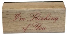 Card Making Rubber Stamp I am Thinking of You Friend Friendship Words Sentiment