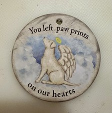You Left Paw prints On Our Hearts Ornament Memorial Keepsake Dog