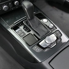 4x Carbon / Black Center Console Gearshift Frame Cover For Auid A6 C7 2012-2018