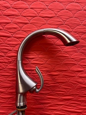 Used SS Grohe Single-Handle Pull Down 1.75 GPM Kitchen Faucet K4 Good Condition