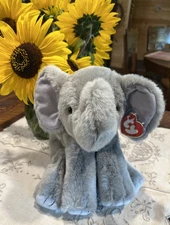 New Old Stock 1997 Ty Plush SPOUT The Elephant, Original 3rd Generation Tag
