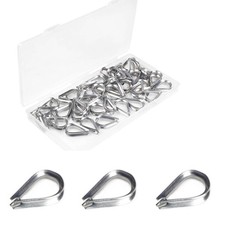 Yinpecly 50 Pcs 1/8" Wire Rope Thimbles M3 Cable 304 M3(1/8")-50pcs 