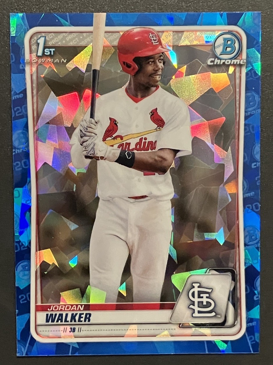JORDAN WALKER 1st 2020 Bowman Chrome Draft Blue Sapphire Edition #BD-57 RC STL