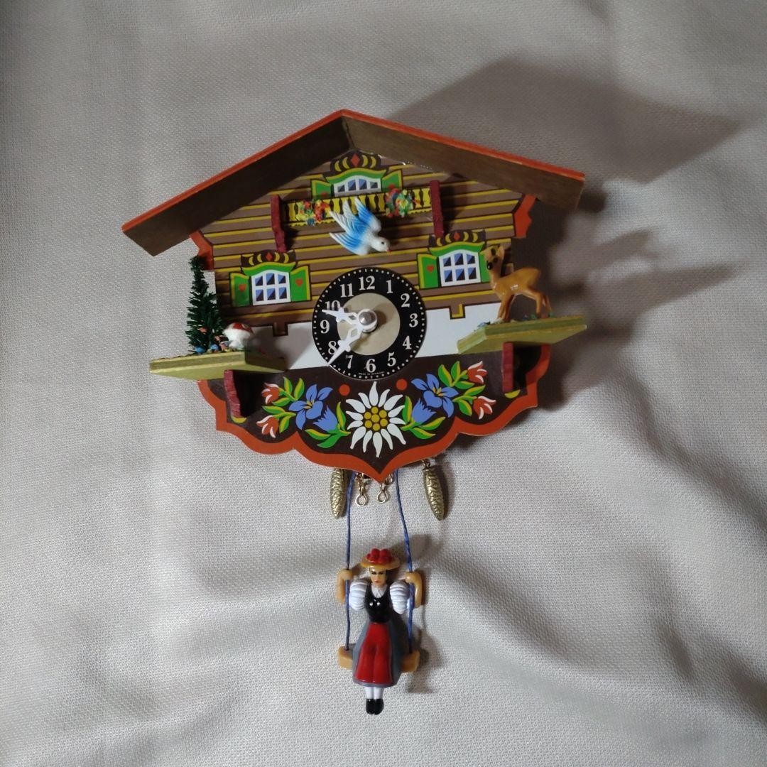Cuckoo Clock with Swing Doll, Wooden House Design, Battery Operated, Colorful