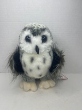 NWT Douglas Cuddle Toy Crescent Silver Owl Plush Stuffed Animal