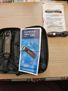CONTOUR NEXT ONE Blood Glucose Monitoring Meter, w/ case, Delica Lancet + cable