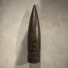 Vintage Metal Bullet Projectile Shell, Rusty