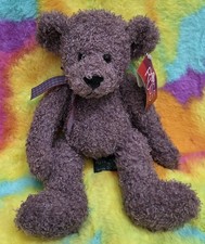 Vtg 2000s Russ Bears From The Past FRIZZLY Purple Mauve Teddy Bear New With Tags