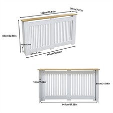 Extra Tall Radiator Cover 92cm Height MDF Cabinet Grill Shelf Furniture S/M/L/XL