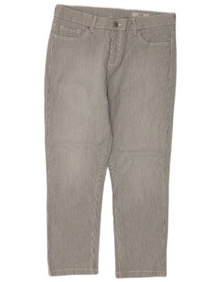 Marks & Spencer Damen Regular Cropped Hose UK 14 Large W32 L24 Grau ZO09