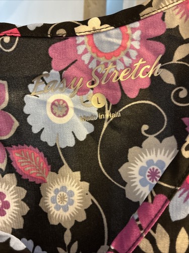 Lotto 3 Scrub Top Stampa Floreale Cherokee Easy Stretch Unisex Taglia Large - Foto 8 di 9