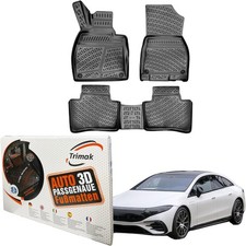 Trimak Autofußmatten kompatibel mit Mercedes-Benz EQS Sedan (V 297) Gummimatten