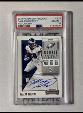 Dallas Goedert ROOKIE AUTO PSA 10 2018 Contenders #303 Philadelphia Eagles