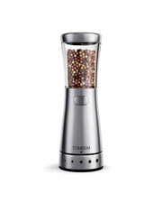 Electric Salt and Pepper Grinder, Stainless Steel Rechargeable Salt and Peppe...