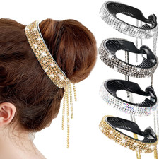 4pack Rhinestone Hair Accessories Hair Clip Holder Birds Nest Clip