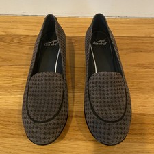 Dansko Debra Suede Leather Houndstooth Grey Black Loafer 39 8.5 NEW Without Box
