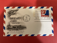 US FDC #UXC10 Artcraft 1971 Kitty Hawk NC Eagle Airmail Postal Card
