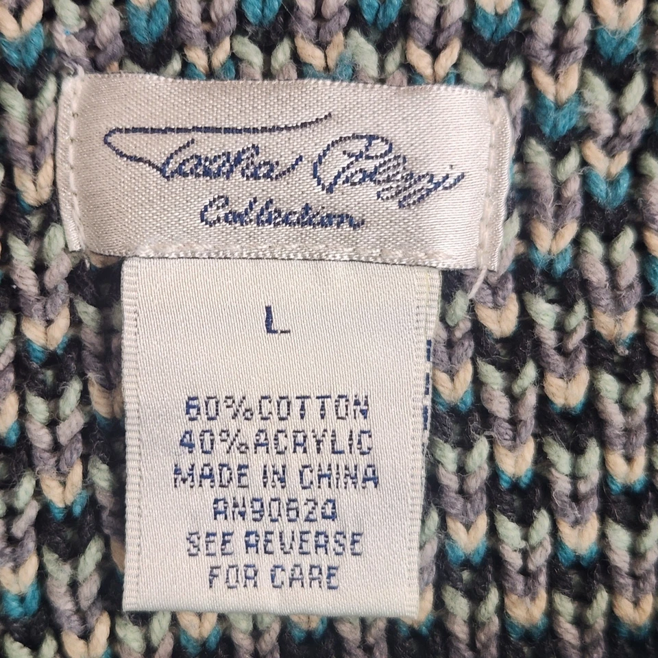 Cardigã Tasha Polizzi sudoeste asteca nativo americano cobertor suéter tamanho G - Imagem 3 de 4