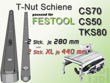 T-Nut Schiene Gleitschiene, Nutschiene Festool CS70, CS50, TKS80 kompatibel