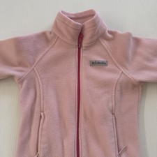 Girl  s Columbia Fleece Jacket Size XS Pink Full Zip