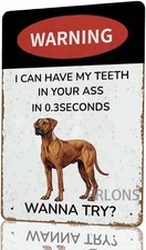 Tin Metal Signs Rhodesian Ridgeback Beware Of Sign Aluminum Sign Vintage