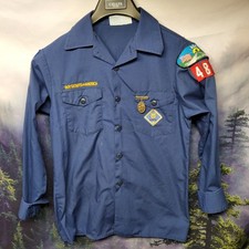Boy Scouts Youth Boys Size Large Long Sleeve Uniform Shirt 480