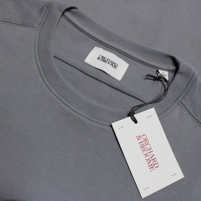 Orchard & Broome NWT Allen Crew Neck Sweatshirt Size L Cloud Gray Cotton