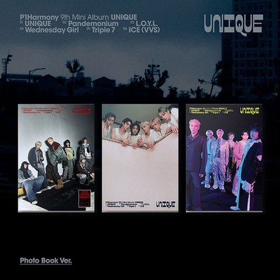 P1HARMONY [UNIQUE] Album PHOTO BOOK 3 Ver SET/3CD+3 Photo Book+12 Card+etc+GIFT