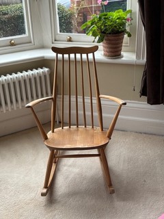 Vintage Ercol Rocking Chair / Ercol Blonde Rocking Chair