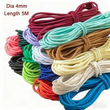 Round Elastic Cord 4mm-Diameter Colored Elastic Cord Soft Stretch for Craft DIY
