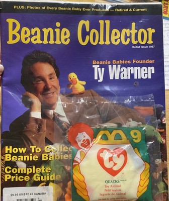 Vintage Beanie Collector Magazine Sealed Debut Issue 1997 Ty Warner w/Quacks Toy