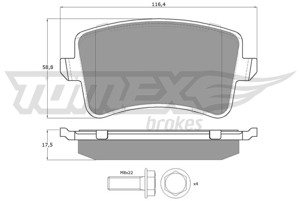 Tomex Brakes BremsbelÄGe Bremsbelagsatz Hinten Passend FüR Audi A4 A5 Q5-image