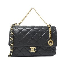 Chanel Lambskin Shoulder Bag Women Black One Size 661862