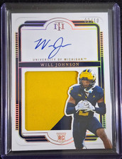 2025 Panini National Treasures Will Johnson Silhouettes Auto 2/10 Jersey Match!