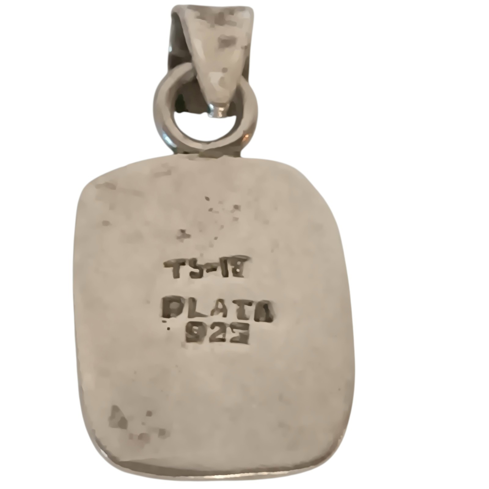 Large Sterling Silver Rectangle Blue Turquoise Co… - image 4