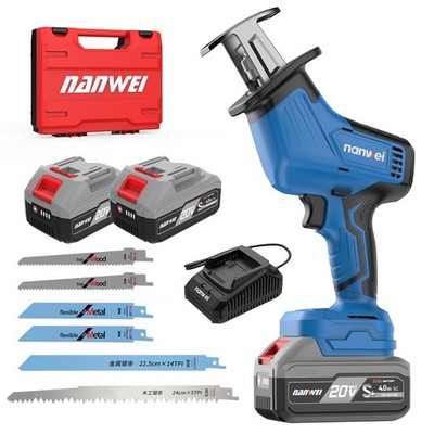 NANWEI Cordless Reciprocating Saw, 20V Brushless Motor 3500RPM Variable Speed...