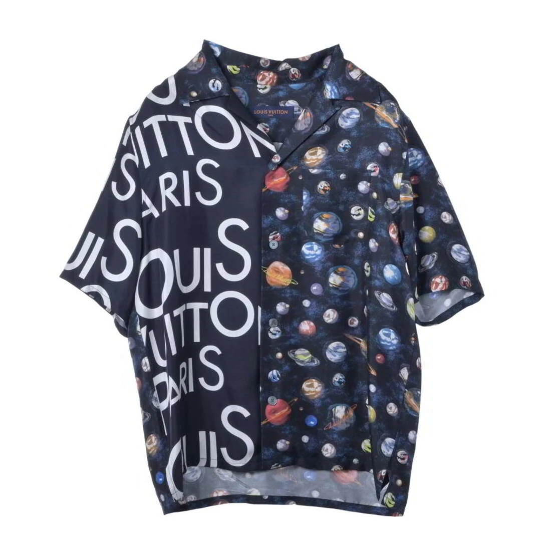 Louis Vuitton Silk Regular Size Casual Button-Down Shirts for Men