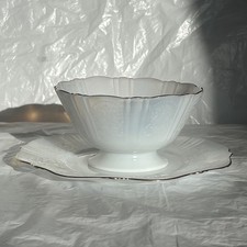 MacBeth-Evans Monax Glas American Sweetheart Sherbet Dessertschale & Teller