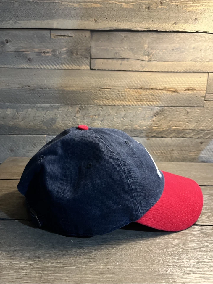 Кепка с ремешком Atlanta Braves 47 Brand Clean Up синяя красная регулируемая папина кепка MLB - Изображение 4 из 4