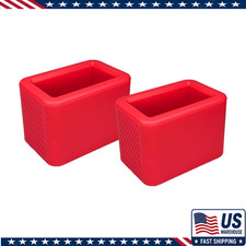 2pcs Seatbelt Extender Booster Seat Silicone Rear Seat Belt Buckle Hocolor Red