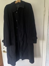 Burberry Vintage Wool Cashmere Coat Jacket Dark Blue Men Size 50 EU