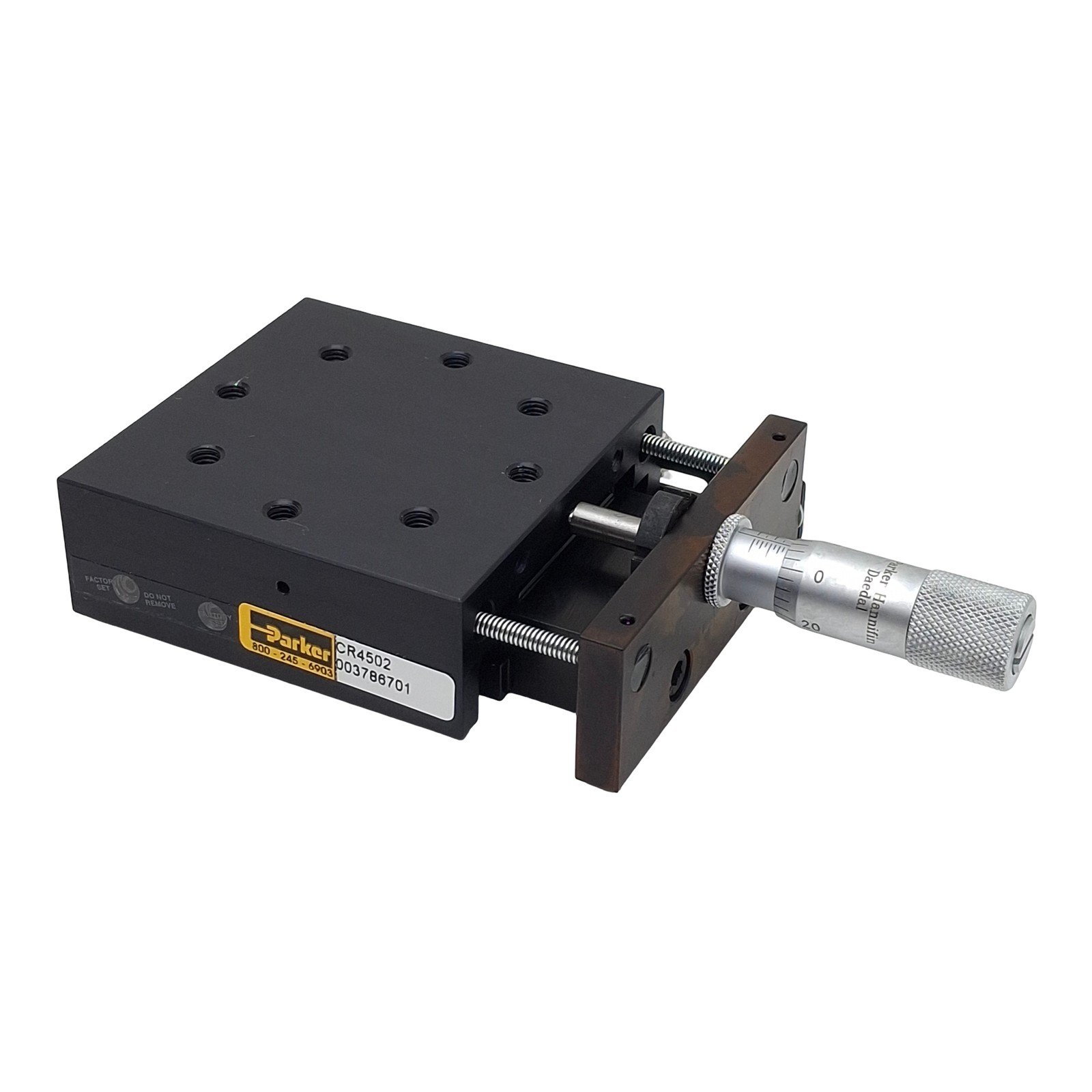Parker CR4502 Linear Crossed Roller Stage, 0.5in Travel, 2.62in Stage, 111lbs