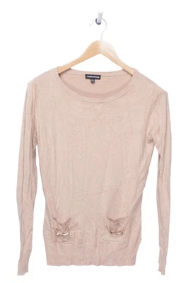 Markenlos Pull Femme Beige Casual Manches Longues Viscose (EU 38, INT M) - Photo 1/4