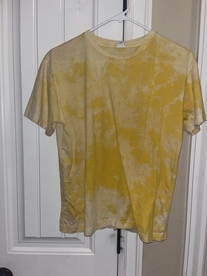 LAT Tie Dye Yellow Shirt With Short Sleeves For Youth Boy Xl
