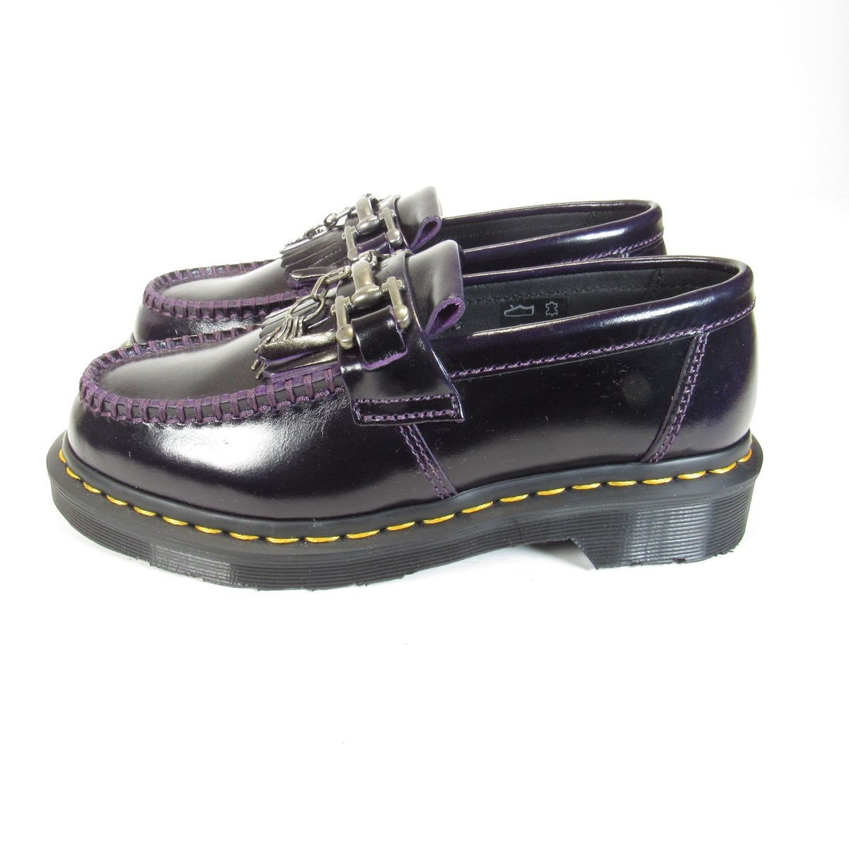 Dr. Martens Adrian Bone Snaffle Shoes Mens Size 4 Purple Leather