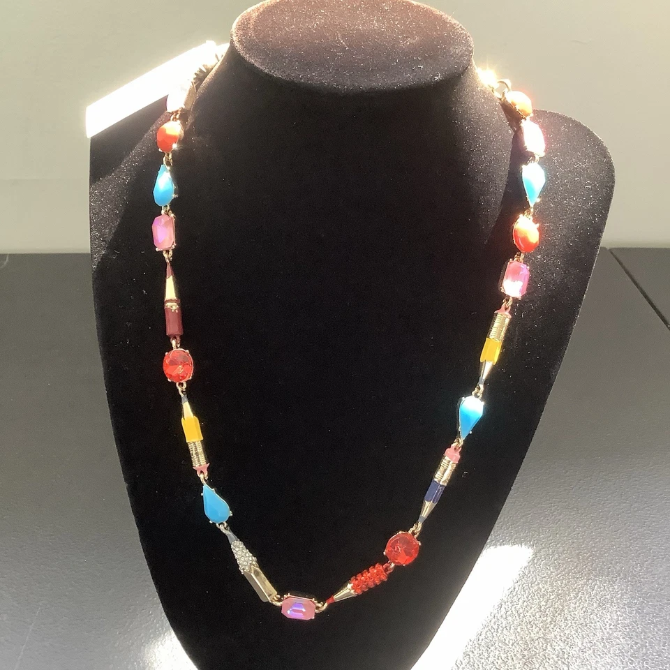 Nuevo BETSEY Johnson Tono Dorado Regreso a la Escuela Collar Collar Lápiz y Piedras $78 Foto 2 de 4