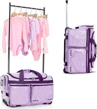 Dance Bag With Garment Rack For Travel Rolling Garment Bag for Dancer Girls Boys